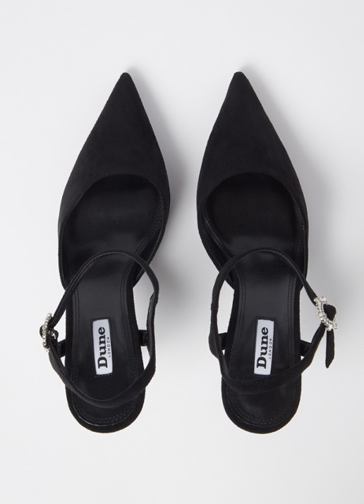 Dune London Channel sandalette met strass - detail 4 zwart