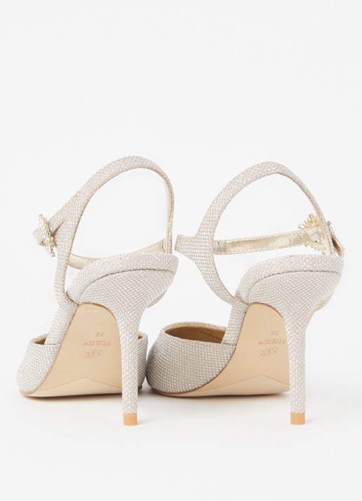 Dune London Channel sandalette met strass - detail 3 zilver