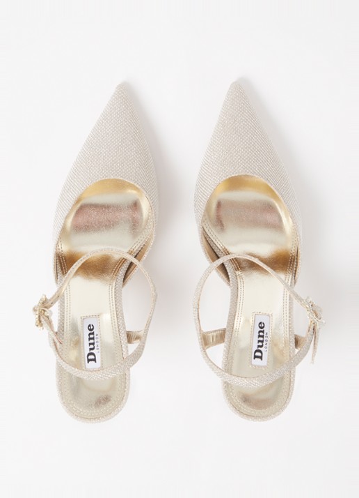 Dune London Channel sandalette met strass - detail 4 zilver