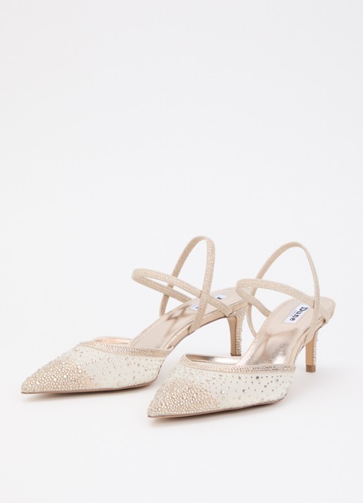Dune London Charismatic slingback met strass - detail 3 goud