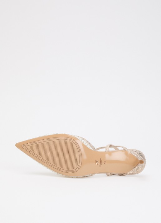 Dune London Charismatic slingback met strass - detail 5 goud