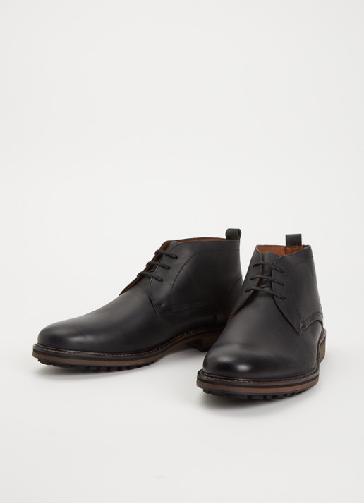Dune London Charleys veterschoen van leer - detail 3 zwart