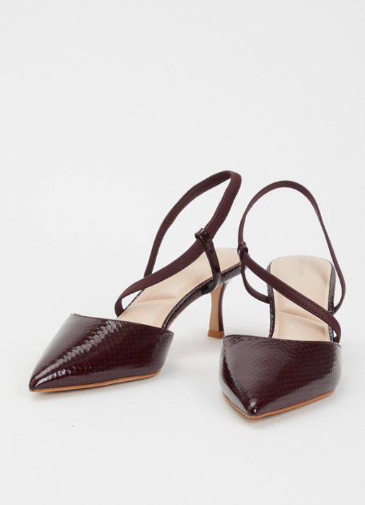 Dune London Charming slingback - detail bordeauxrood