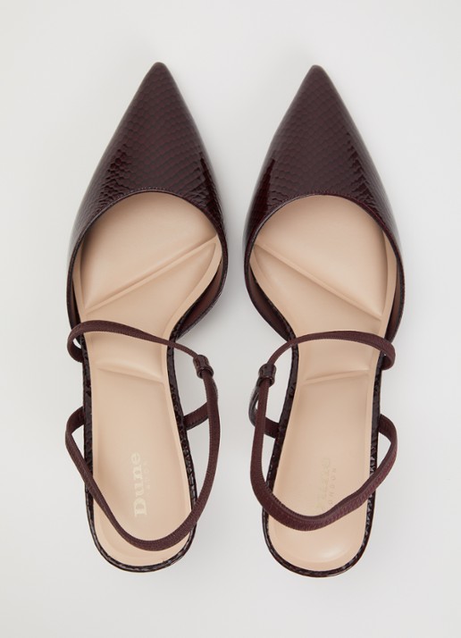 Dune London Charming slingback - detail 2 bordeauxrood
