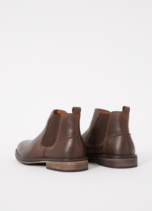 Dune London Chorleys chelsea boot van leer  - detail 3 donkerbruin