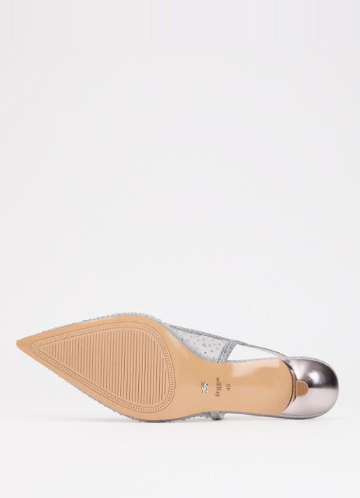 Dune London Cirelle slingback van mesh met strass - detail 4 grijs