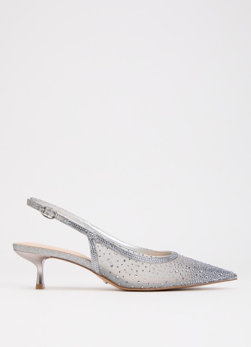 Dune London Cirelle slingback van mesh met strass