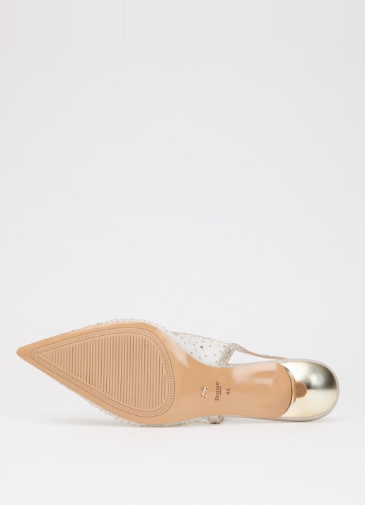 Dune London Cirelle slingback van mesh met strass - detail 4 goud