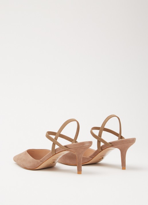 Dune London Classical slingback van leer - achterkant 3 donkerbeige