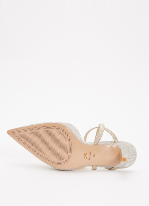 Dune London Classical slingback van leer - detail 4 gold synthetic