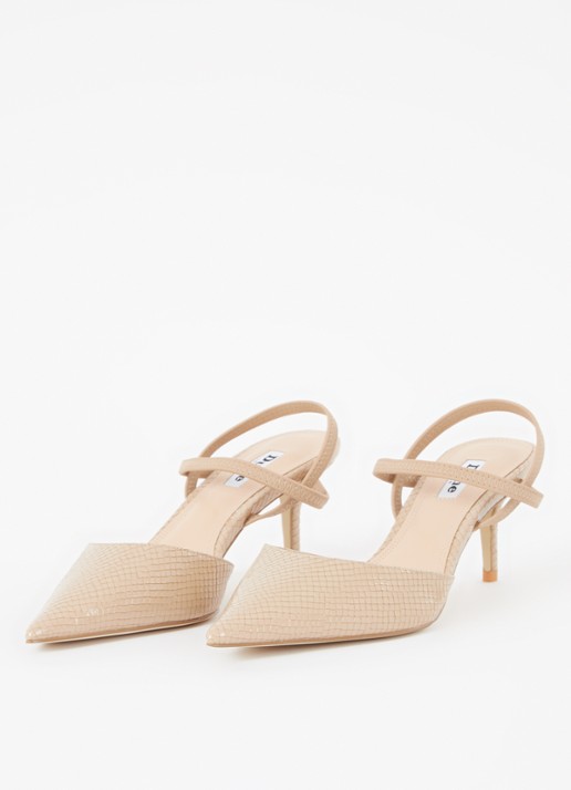 Dune London Classical slingback van leer - detail 3 creme