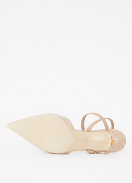 Dune London Classical slingback van leer - detail 5 creme