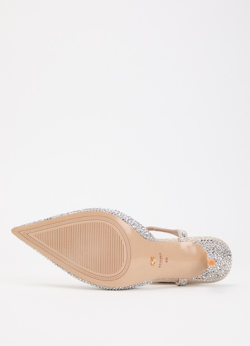 Dune London Confident sandalette met strass - detail 4 zilver