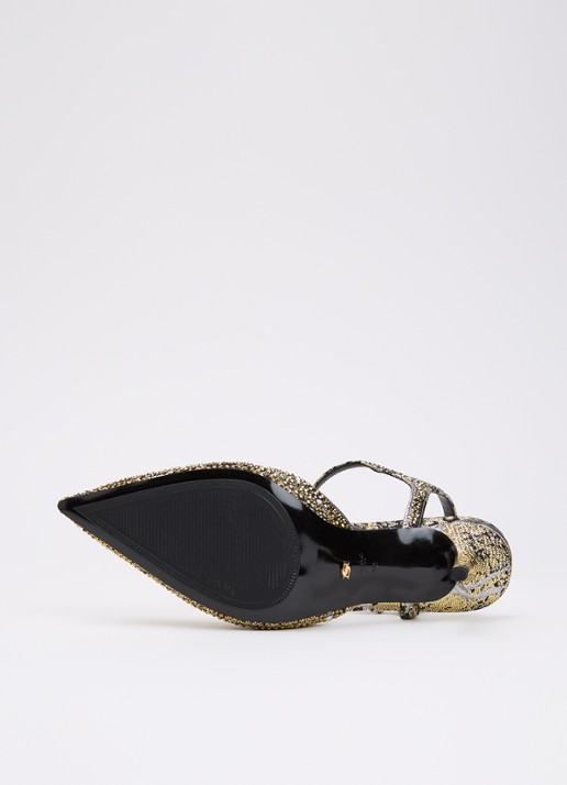 Dune London Confident sandalette met strass - detail 4 goud