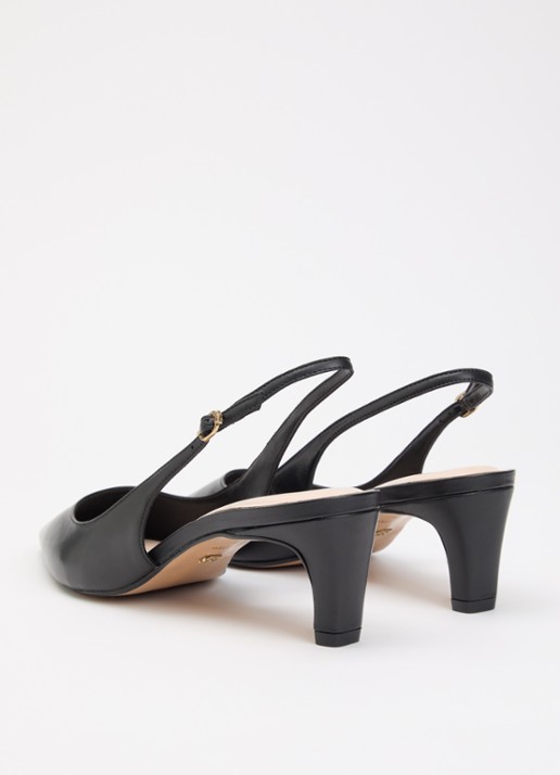Dune London Connection slingback van leer - achterkant zwart