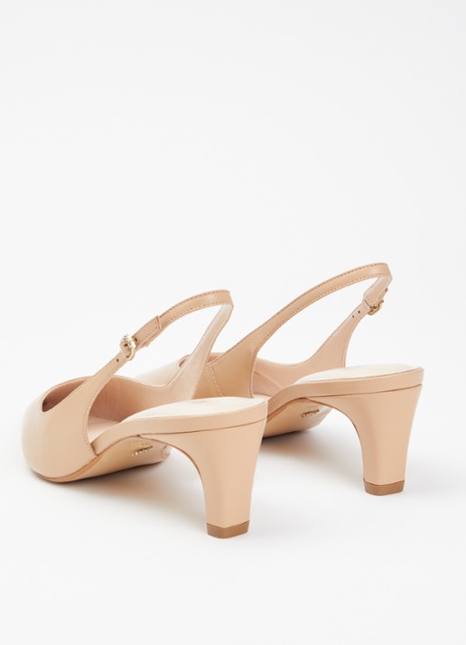 Dune London Connection slingback van leer - achterkant 5 beige