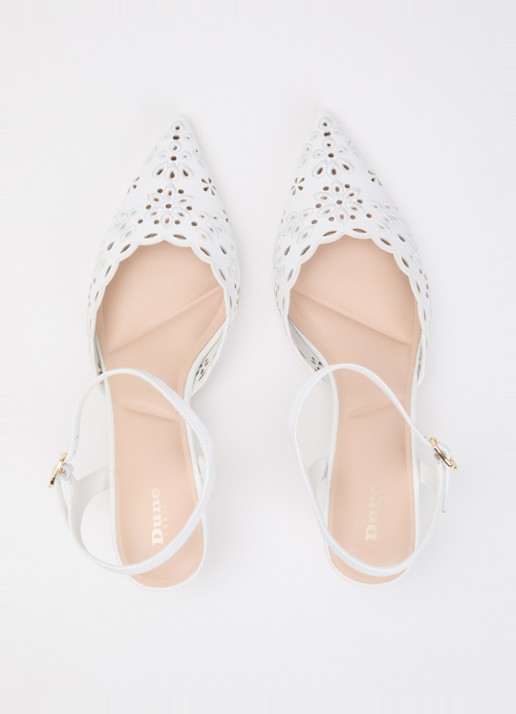 Dune London Convincing sandalette van leer - detail 2 wit