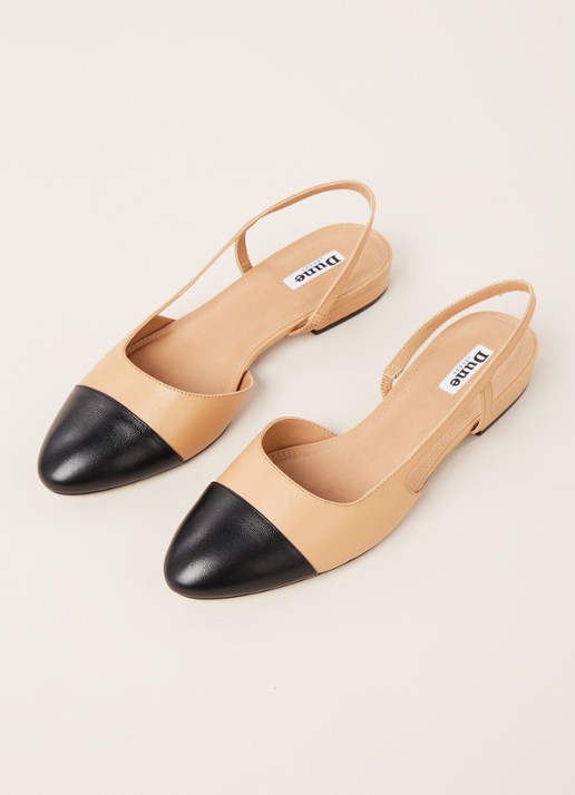 Dune London Corallina slingback van leer - detail 2 beige