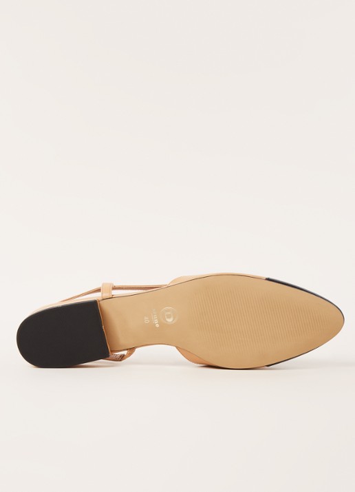 Dune London Corallina slingback van leer - detail 3 beige