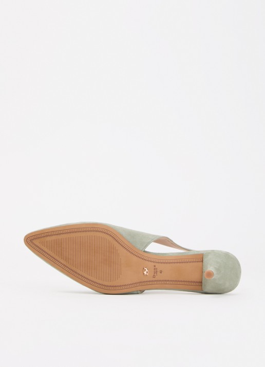 Dune London Crediblity slingback van leer - detail 5 groen
