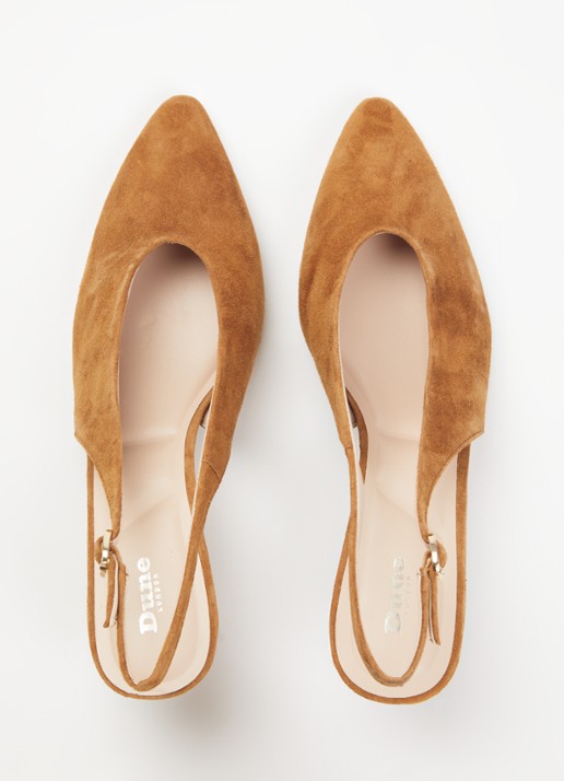 Dune London Crediblity slingback van leer - detail 4 camel