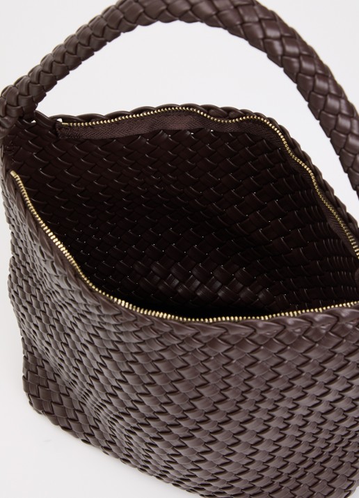 Dune London Deliberate M handtas met afneembare schouderriem en uitneembaar etui - detail 3 roodbruin