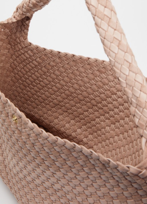 Dune London Deliberate schoudertas met gevlochten detail en uitneembaar etui - detail 3 oudroze