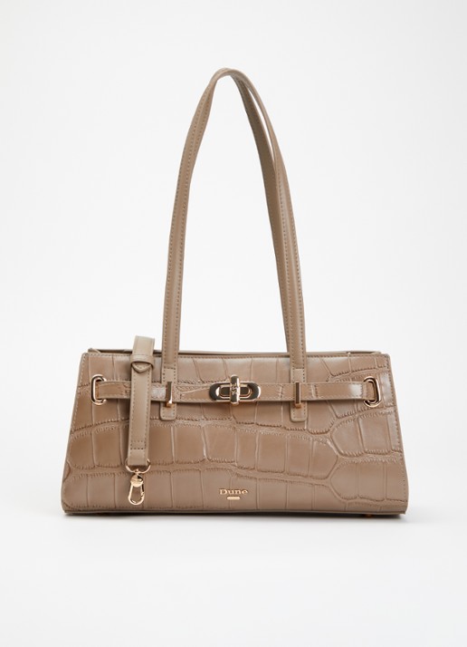Dune London Depend schoudertas van leer met afneenbare schouderriem