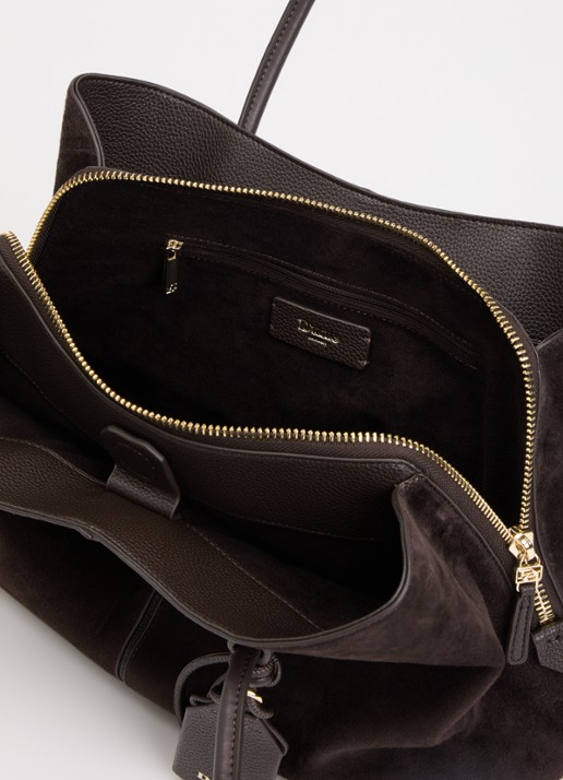 Dune London Deserving Large shopper met tasbedel - detail 3 donkerbruin