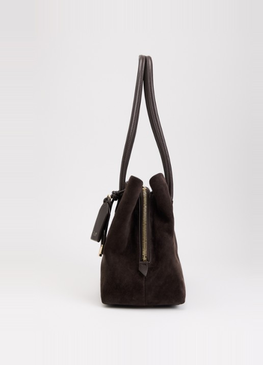Dune London Deserving Large shopper met tasbedel - detail 4 donkerbruin