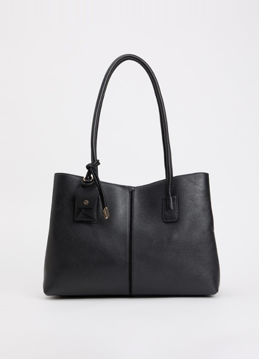 Dune London Deserving Large shopper met tasbedel - voorkant 5 diepzwart