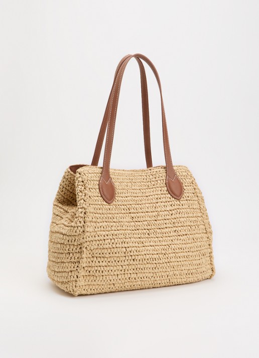Dune London Devotedly shopper met uitneembaar etui - achterkant naturel