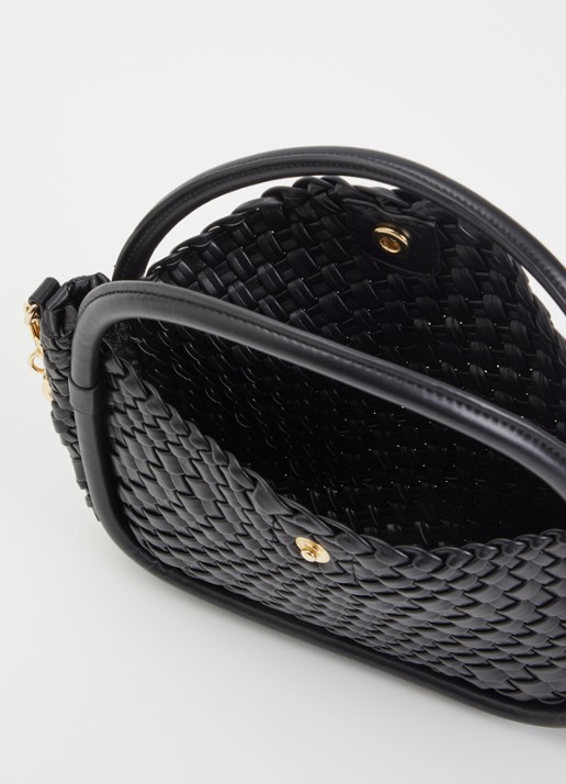 Dune London Dinideliberate handtas met gevlochten detail en uitneembaar etui - detail 3 zwart