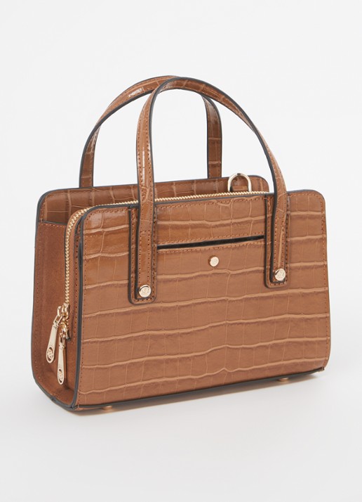 Dune London Dinkydenbeigh handtas met afneembare schouderriem  - achterkant 4 roestbruin