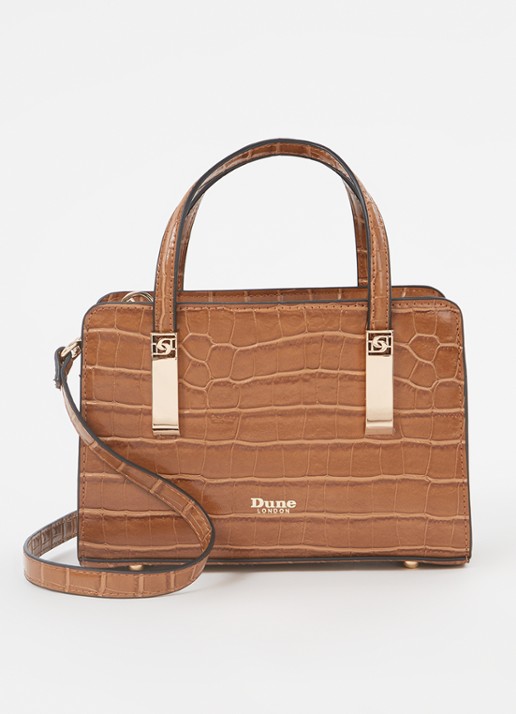 Dune London Dinkydenbeigh handtas met afneembare schouderriem  - voorkant 3 roestbruin