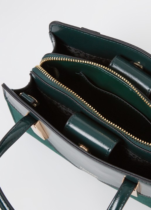 Dune London Dinkydenbeigh handtas met afneembare schouderriem  - detail 3 legergroen