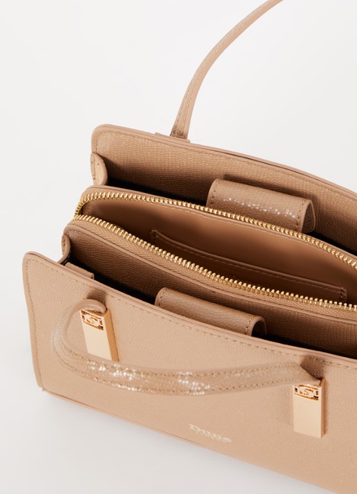 Dune London Dinkydenbeigh handtas met afneembare schouderriem  - detail 3 camel