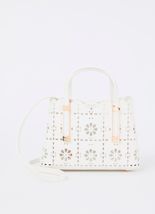 Dune London Dinkydorry handtas met afneembare schouderriem - voorkant wit