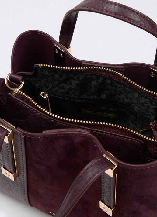 Dune London Dinkydorry handtas met afneembare schouderriem - detail 3 aubergine