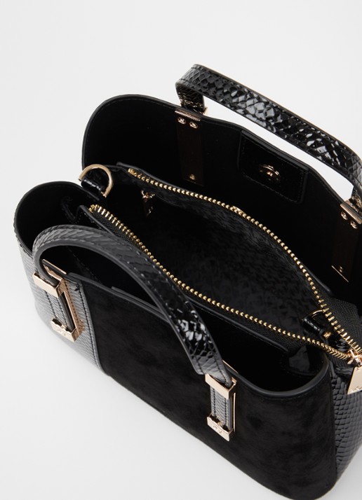 Dune London Dinkydorry handtas met afneembare schouderriem - detail 2 zwart