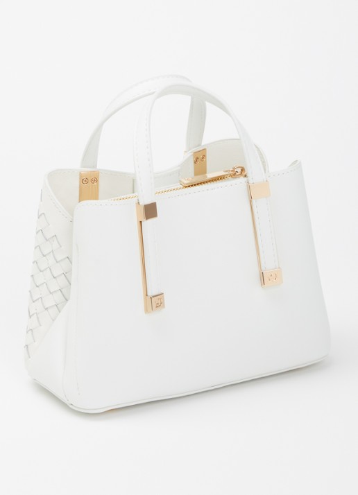Dune London Dinkydorry handtas met afneembare schouderriem - achterkant wit
