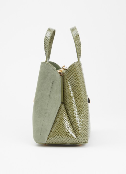 Dune London Dinkydorry handtas met afneembare schouderriem - detail 3 olijfgroen