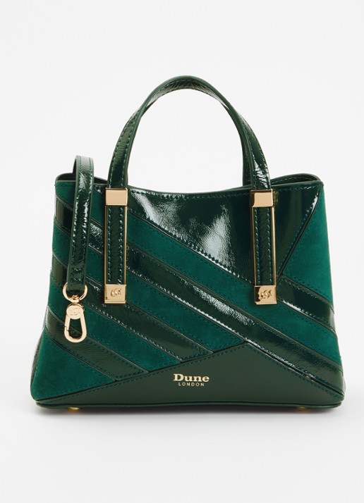 Dune London Dinkydorry handtas met afneembare schouderriem - voorkant 5 taupe