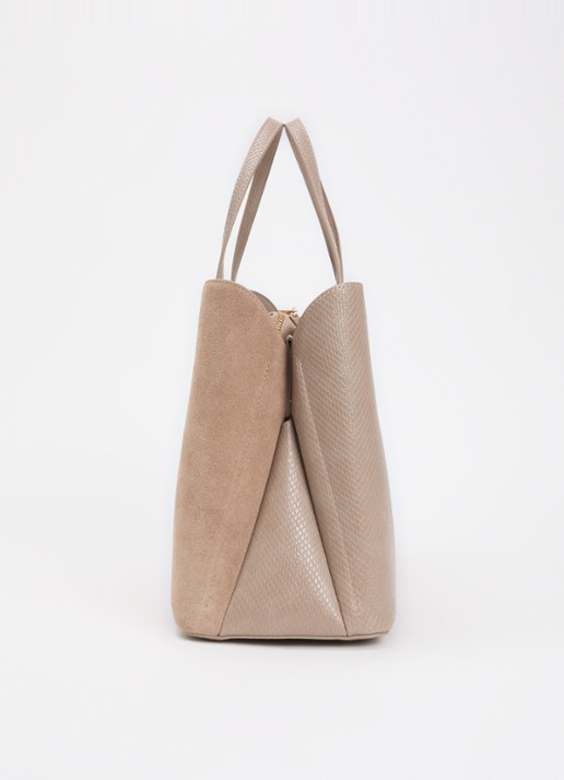 Dune London Dorry schoudertas met afneembare schouderriem - detail 2 donkerbeige