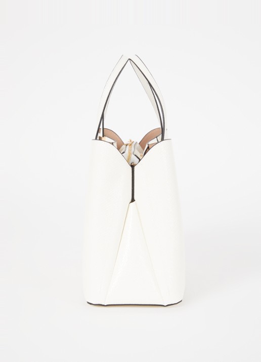 Dune London Dorry schoudertas met afneembare schouderriem - detail 2 wit