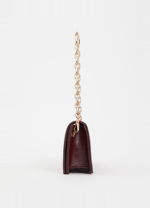Dune London East To West Long clutch met crocostructuur - detail 4 bordeauxrood