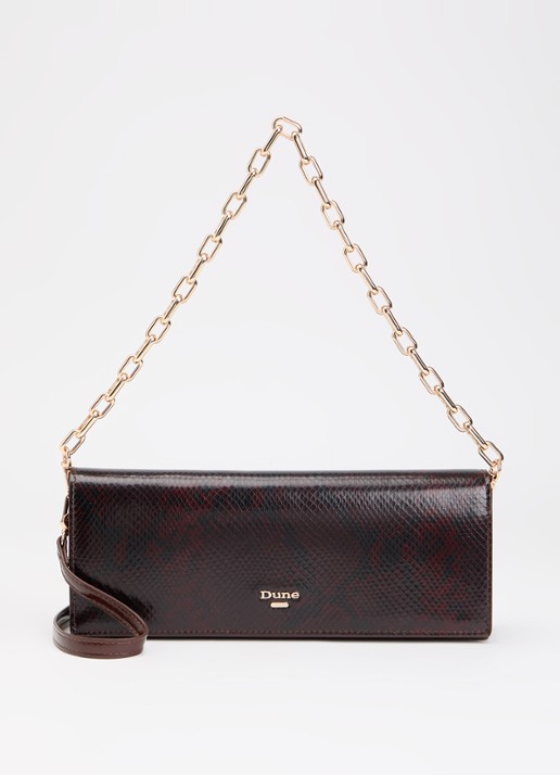 Dune London East To West Long clutch met crocostructuur