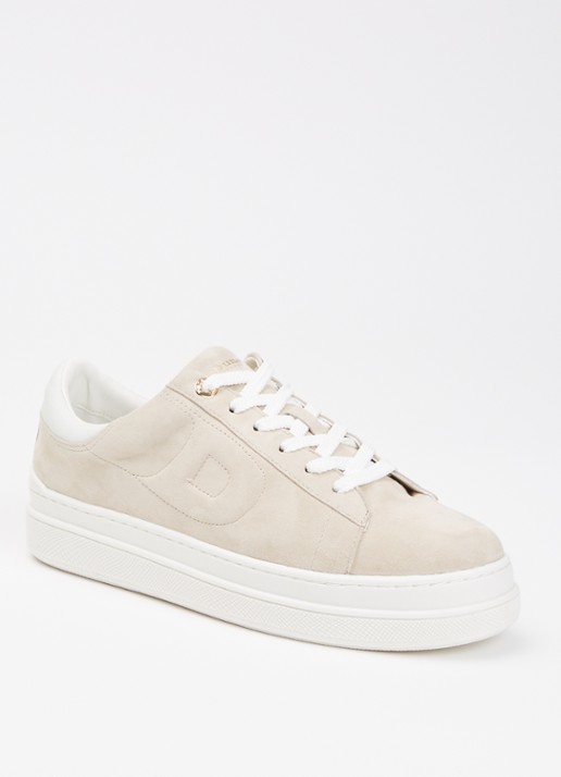 Dune London Eden sneaker  - voorkant 5 beige