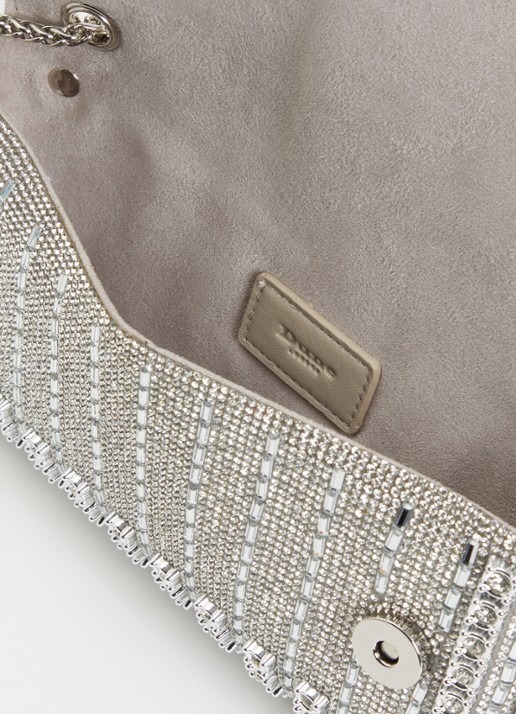 Dune London Elabourate schoudertas met strass  - detail 2 zilver