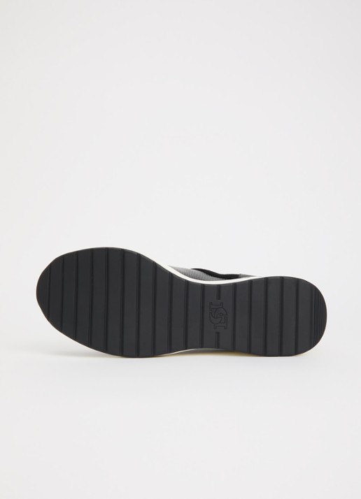 Dune London Eloisa sneakerwedge met details van suède - detail 5 zwart